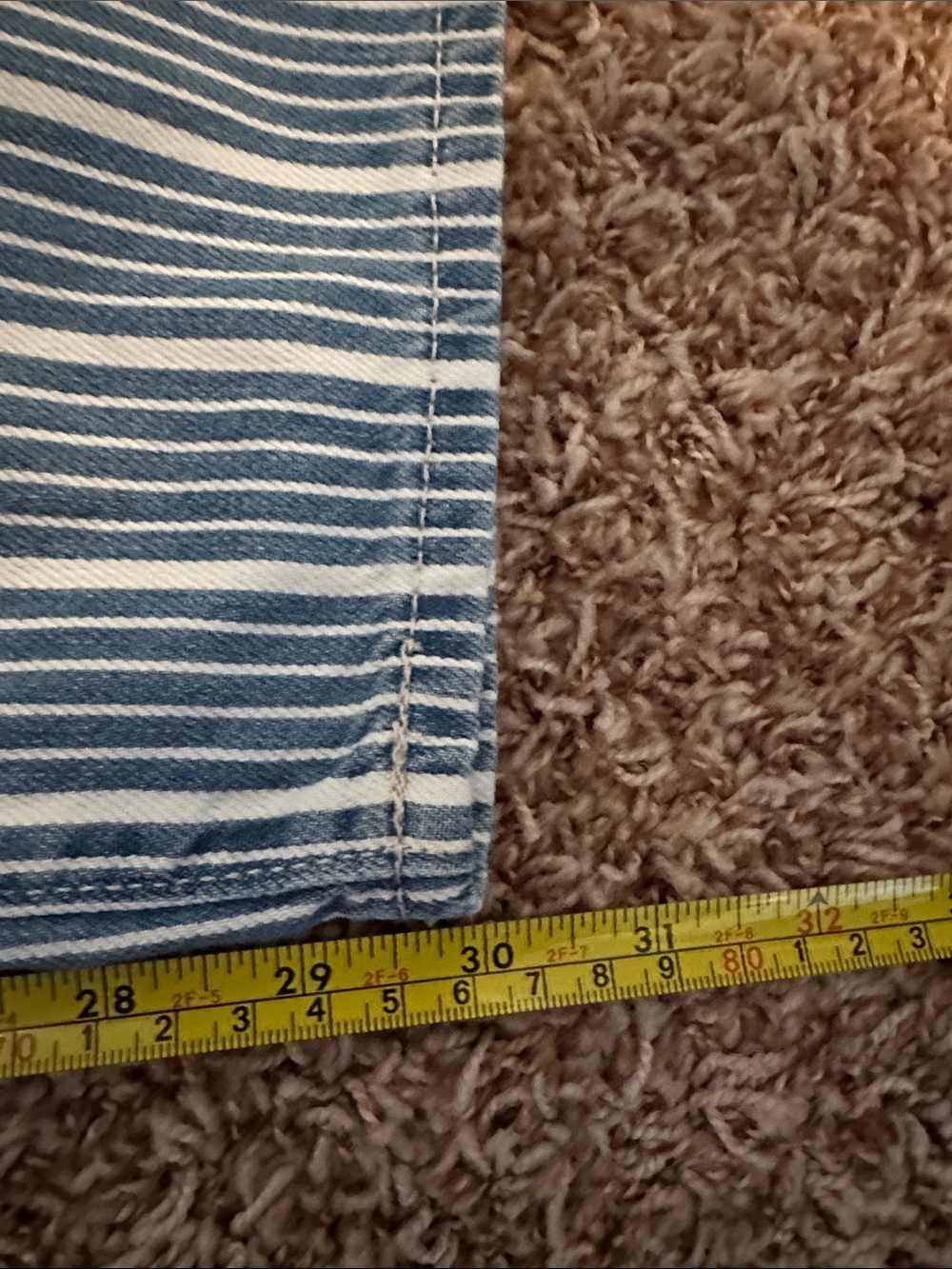 GAP Blue & White Vertical-Striped Wide-Leg Jeans - Picture 4 of 4